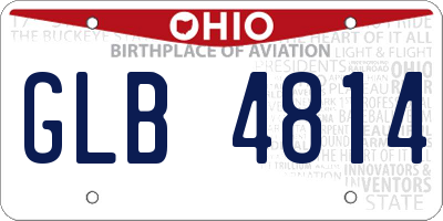 OH license plate GLB4814