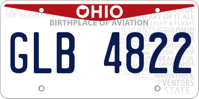 OH license plate GLB4822