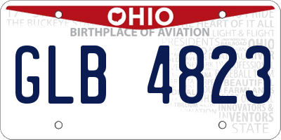 OH license plate GLB4823