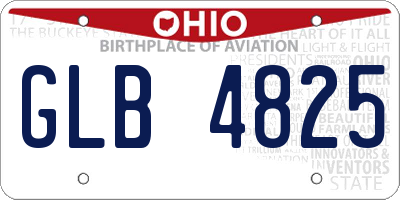 OH license plate GLB4825