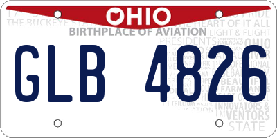 OH license plate GLB4826