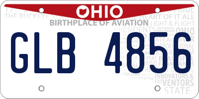 OH license plate GLB4856