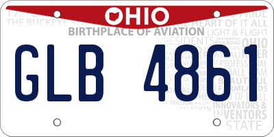 OH license plate GLB4861
