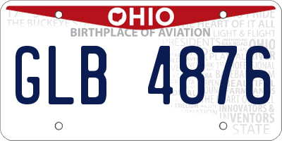OH license plate GLB4876