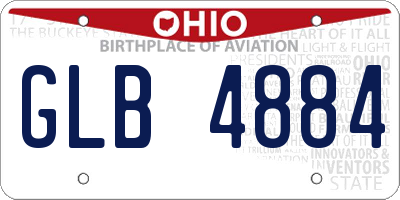 OH license plate GLB4884