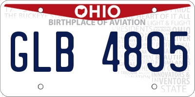 OH license plate GLB4895