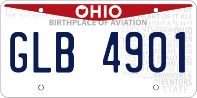 OH license plate GLB4901