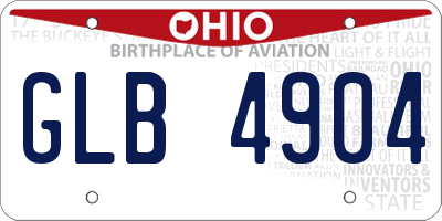 OH license plate GLB4904