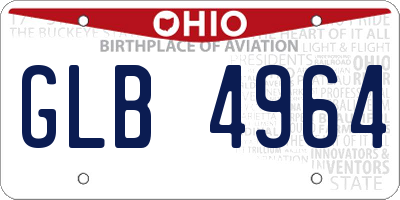 OH license plate GLB4964
