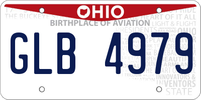 OH license plate GLB4979