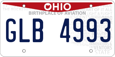 OH license plate GLB4993