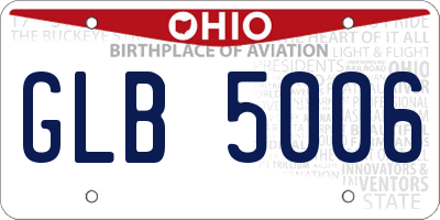 OH license plate GLB5006