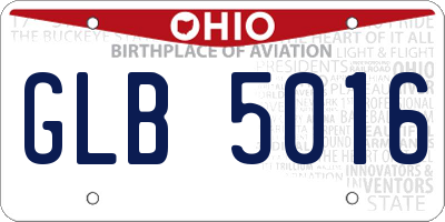 OH license plate GLB5016