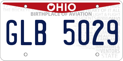 OH license plate GLB5029