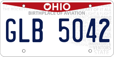 OH license plate GLB5042