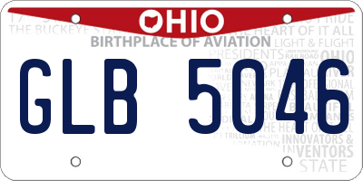 OH license plate GLB5046