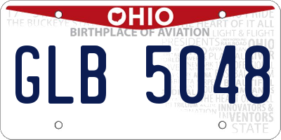 OH license plate GLB5048