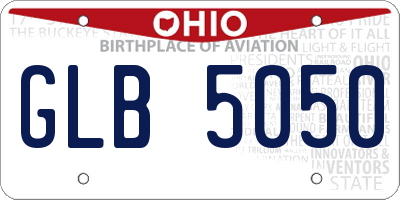OH license plate GLB5050