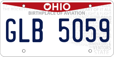 OH license plate GLB5059