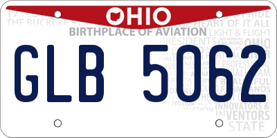 OH license plate GLB5062