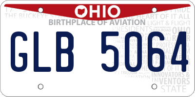 OH license plate GLB5064