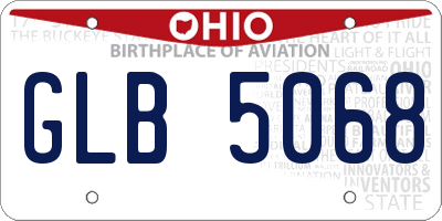 OH license plate GLB5068