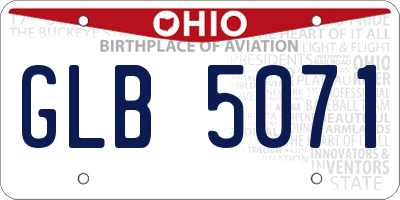 OH license plate GLB5071