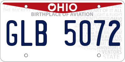 OH license plate GLB5072