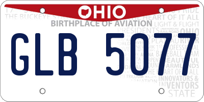 OH license plate GLB5077