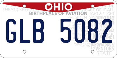 OH license plate GLB5082