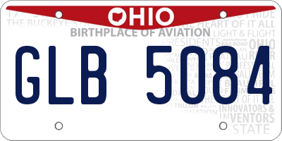 OH license plate GLB5084