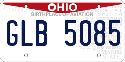 OH license plate GLB5085