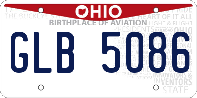 OH license plate GLB5086