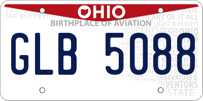 OH license plate GLB5088