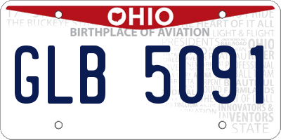 OH license plate GLB5091