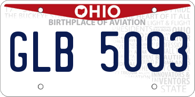 OH license plate GLB5093
