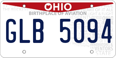 OH license plate GLB5094