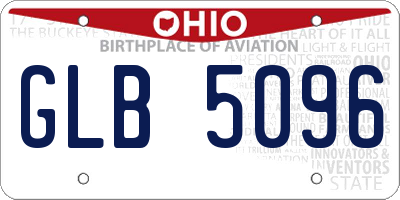 OH license plate GLB5096