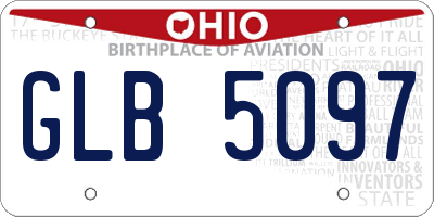 OH license plate GLB5097