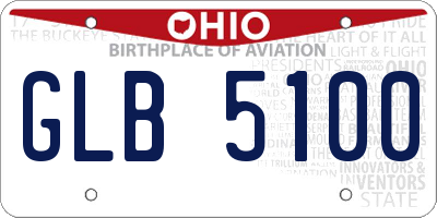 OH license plate GLB5100