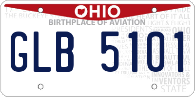 OH license plate GLB5101