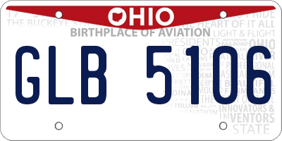 OH license plate GLB5106