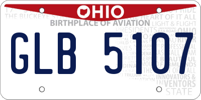 OH license plate GLB5107
