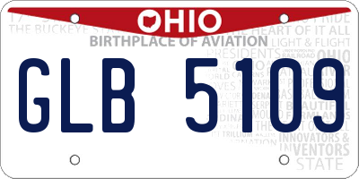 OH license plate GLB5109