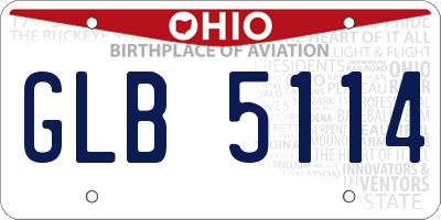 OH license plate GLB5114