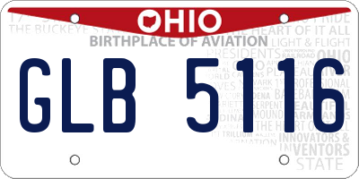 OH license plate GLB5116