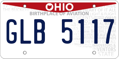 OH license plate GLB5117