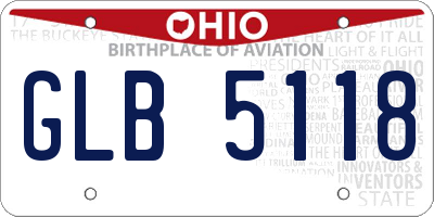 OH license plate GLB5118