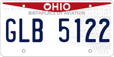 OH license plate GLB5122