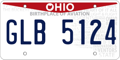 OH license plate GLB5124